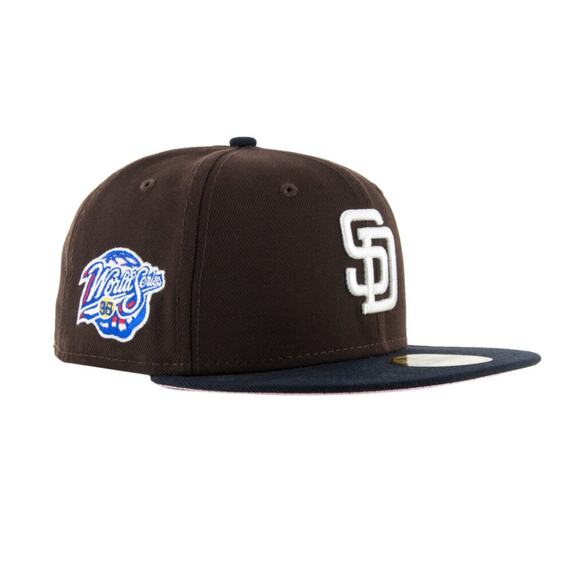 New Era X Billion Creation Mens 59FIFTY San Diego Padres Fitted Hat Brown 7 5/8 - Picture 3 of 14